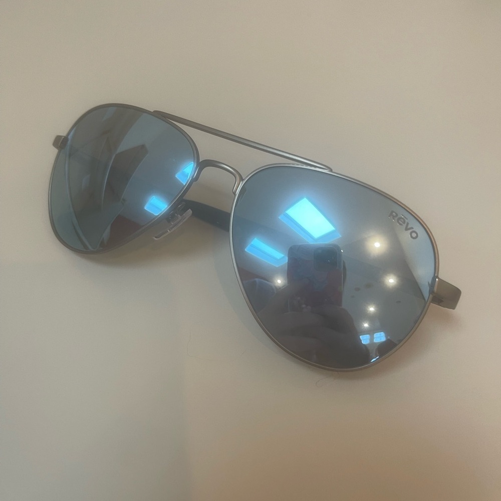 Brand New Revo Aviator Sunglasses with Reflective Blue Tint